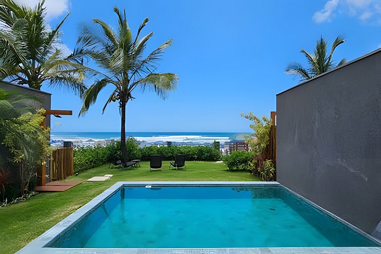 Casa 4 Suítes em Camburi | Piscina com Vista para o Mar