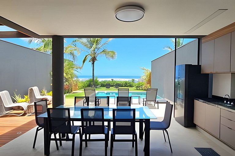 Casa 4 Suítes em Camburi | Piscina com Vista para o Mar