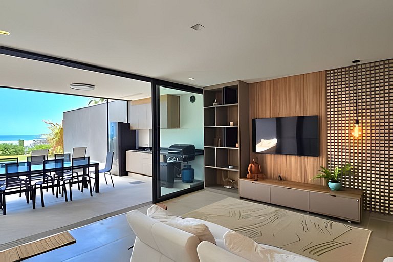 Casa 4 Suítes em Camburi | Piscina com Vista para o Mar