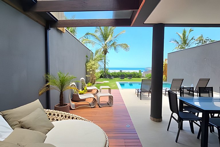 Casa 4 Suítes em Camburi | Piscina com Vista para o Mar