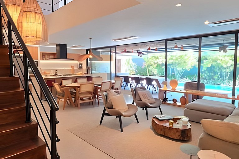 Camburi Decorada em Condomínio Pé na Areia