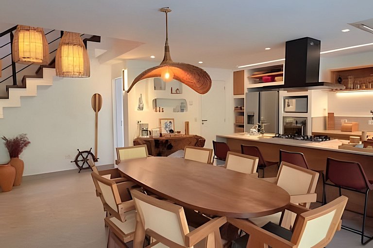 Camburi Decorada em Condomínio Pé na Areia