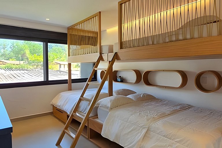 Camburi Decorada em Condomínio Pé na Areia