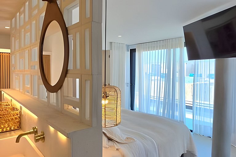 Camburi Decorada em Condomínio Pé na Areia