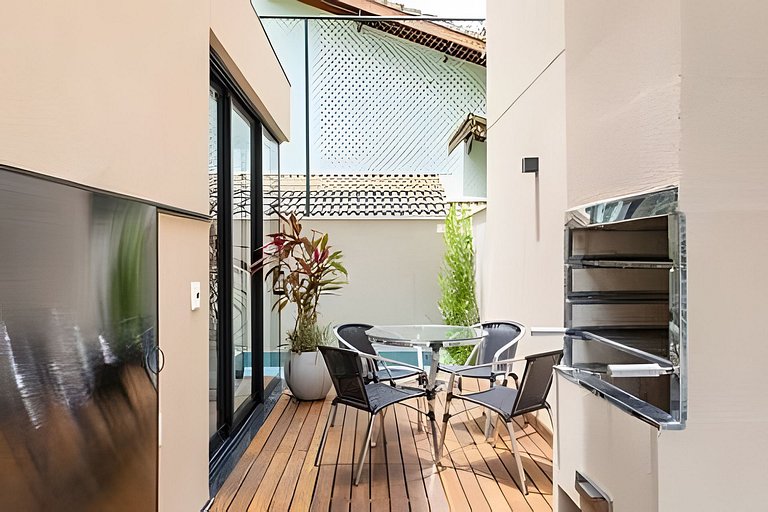 Casa Camburi II em condomínio 350m do mar
