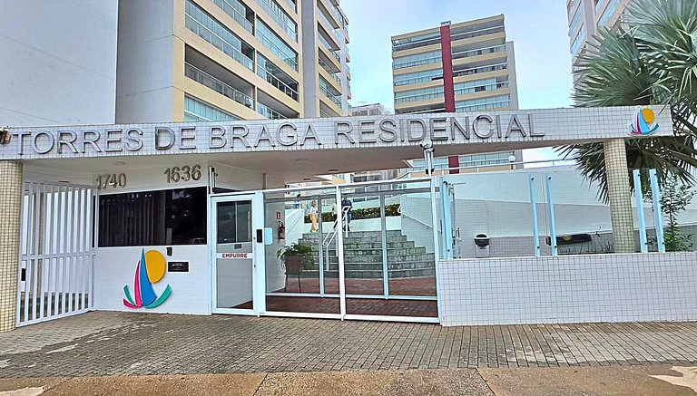 Apto varanda gourmet vista mar e serra. Ar cond.